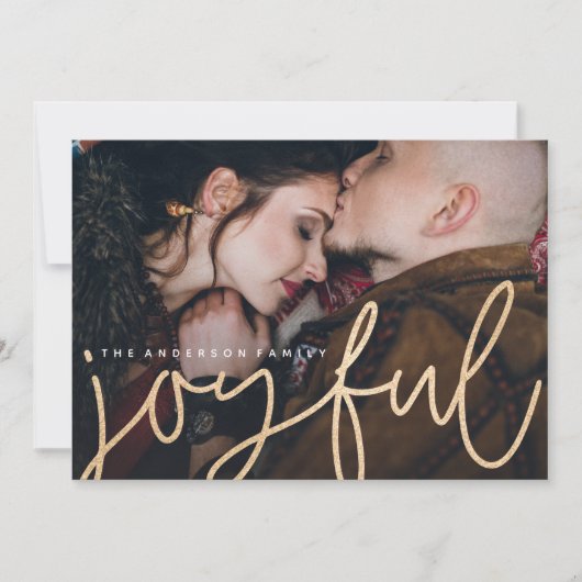 Schitterende vrolijke fotokaart (Voorkant)