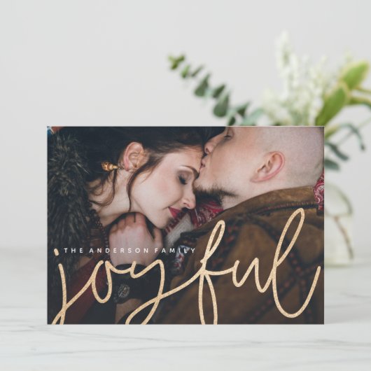 Schitterende vrolijke fotokaart (Staand voorkant)