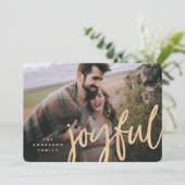 Schitterende vrolijke geruite fotokaart feestdagenkaart (Staand voorkant)