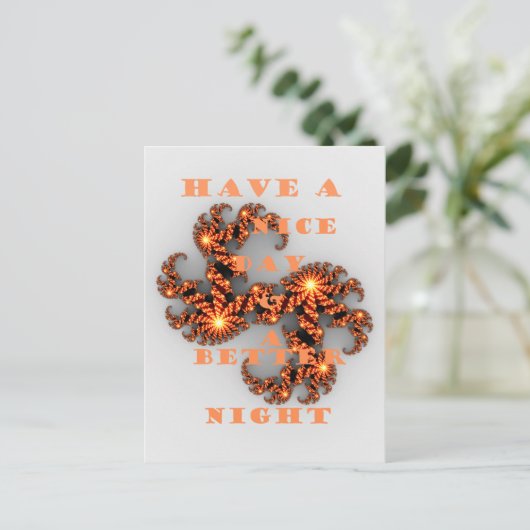 Schitterende vrouwelijke vormgeving 's nachts briefkaart (Staand voorkant)