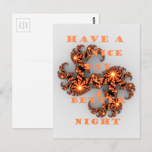 Schitterende vrouwelijke vormgeving 's nachts briefkaart (Voorkant / Achterkant)