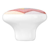 Schitterende waterverf geometrische retroflecroze keramische knop (Zijkant)