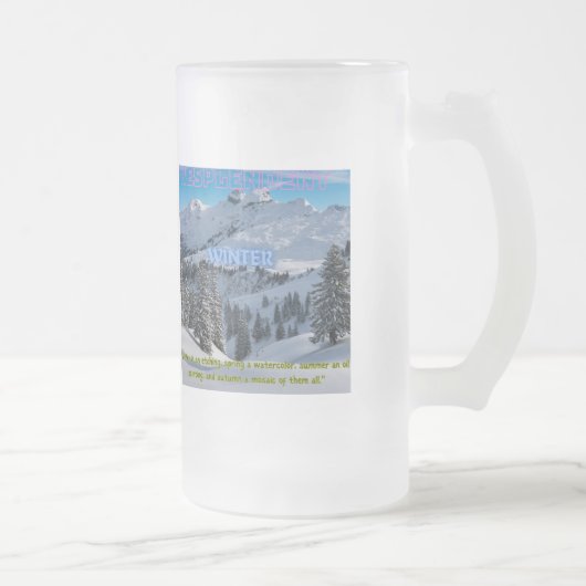 schitterende winter matglas bierpul (Rechts)