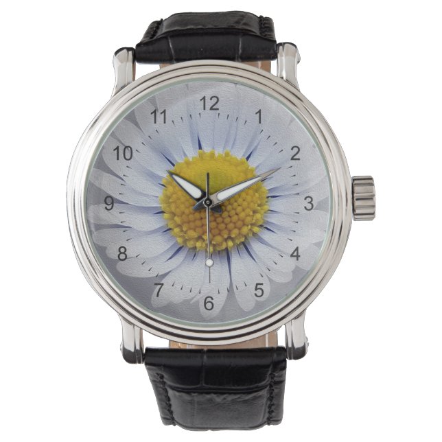 schitterende witte mais horloge (Voorkant)