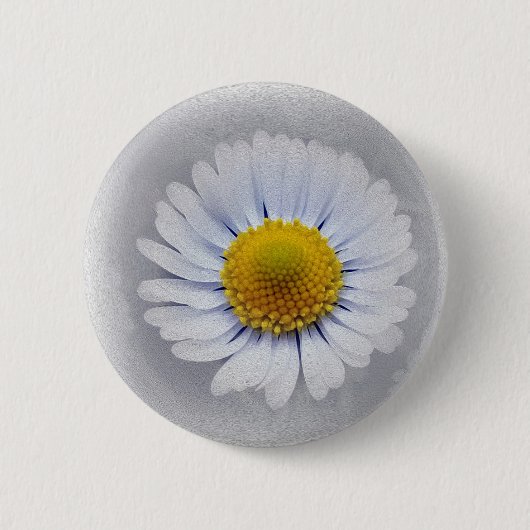 schitterende witte mais ronde button 5,7 cm (Voorkant)