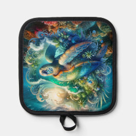 Schitterende Zeeen schildpad Pannenlap