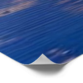 Schitterende zonneblauwe hemel wolken waterbomen z poster (Hoek)