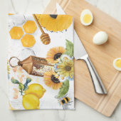 Schitterende zonnebloem voor tuinbijen theedoek (Quarter Fold)