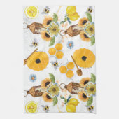 Schitterende zonnebloem voor tuinbijen theedoek (Verticaal)