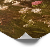 Schitterende zonnebloemen rode witte blauwe rode z poster (Hoek)