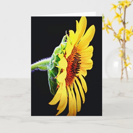 Schitterende zonnebloemkaart kaart (Gele Bloem)