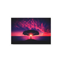 Schitterende zonneboom Silhouette Natuur Landscape