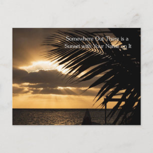 Schitterende Zonsondergang Fotografie Ansichtkaart Briefkaart