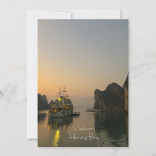 Schitterende zonsondergang in Halong Bay Vietnam H Kaart