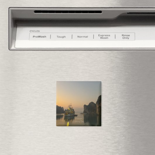 Schitterende zonsondergang in Halong Bay Vietnam H Magneet (Insitu (Vaatwasser))