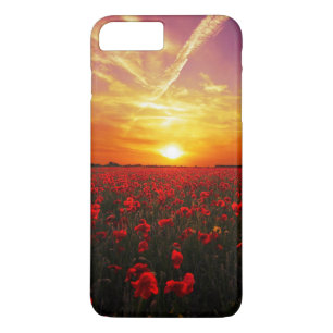Schitterende zonsondergang op papaver 	iPhone 8/7 plus hoesje
