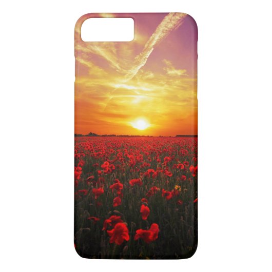 Schitterende zonsondergang op papaver Case-Mate iPhone case (Achterkant)