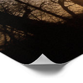 Schitterende zonsondergang van de boom Foto Poster (Hoek)