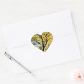 Schitterende, zonsonderste Schilderachtig landscha Hart Sticker (Envelop)