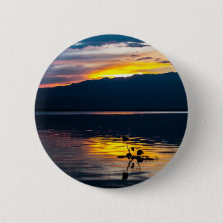 Schitterende, zonsonderste Schilderachtig landscha Ronde Button 5,7 Cm