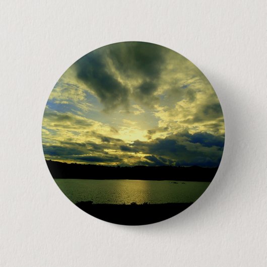Schitterende, zonsonderste Schilderachtig landscha Ronde Button 5,7 Cm (Voorkant)