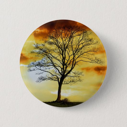 Schitterende, zonsonderste Schilderachtig landscha Ronde Button 5,7 Cm (Voorkant)