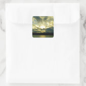 Schitterende, zonsonderste Schilderachtig landscha Vierkante Sticker (Tas)