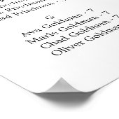 Schitterende zwarte alfabetische zetgrafiek poster (Hoek)