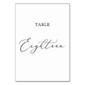 Schitterende zwarte kalligrafietabel achttien kaart (Achterkant)