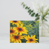 Schitterende zwarte onderzeese bloemtuin briefkaart (Staand voorkant)