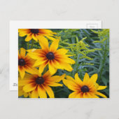 Schitterende zwarte onderzeese bloemtuin briefkaart (Voorkant / Achterkant)