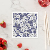 Schitterende zwarte witte lijntekenpony lily-feron servet (Insitu)