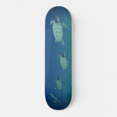 Schitterende zwemschildpadden en kalligrafie persoonlijk skateboard (Voorkant)