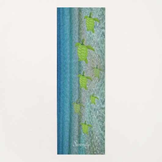 Schitterende zwemschildpadden en kalligrafie yogamat (Voorkant)