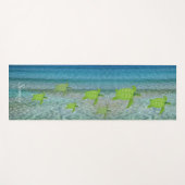 Schitterende zwemschildpadden en kalligrafie yogamat (Voorkant (horizontaal))