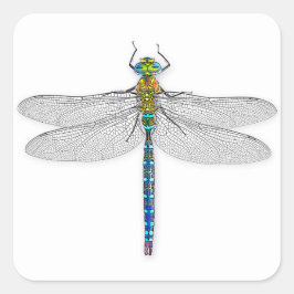 Schitterige Dragonfly Vierkante Sticker