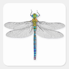 Schitterige Dragonfly Vierkante Sticker
