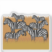 Schittering van zebra's sticker (Voorkant)