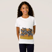 Schittering van zebra's t-shirt (Voorkant volledig)
