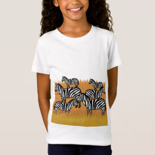 Schittering van zebra's t-shirt