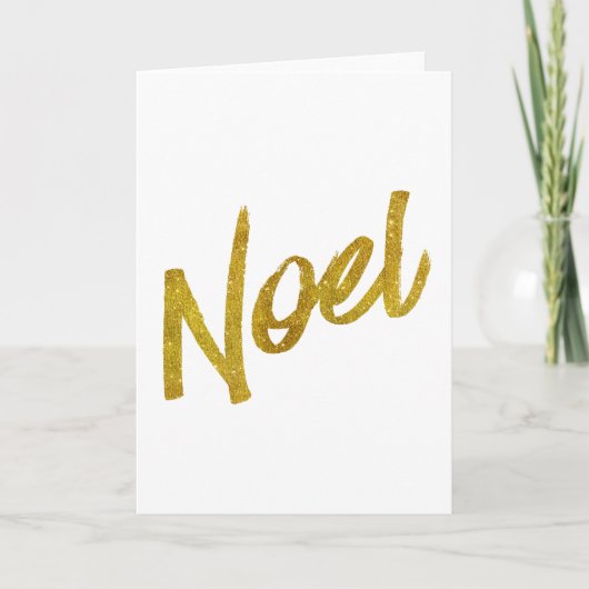 Schittert de Gouden Folie Faux van Noel Feestdagen Kaart (Voorkant)