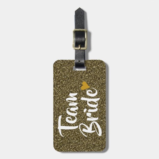 Schittert het Gouden Hart van de Bruid van het Bagagelabel (Voorkant verticaal)