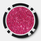 Schittert het Hete Roze van de glamour Pokerchips (Achterkant)