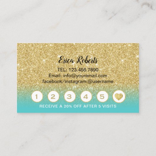 Schittert het Moderne Goud van de Kunstenaar van Klantenkaartje (Achterkant)