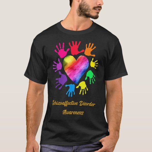 Schizoaffectieve stoornis bewustzijn handen t-shirt (Voorkant)