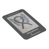 Schizofrenia Awareness Ribbon Angel Custom Magnet Magneet (Rechterzijde)