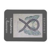 Schizofrenia Awareness Ribbon Angel Custom Magnet Magneet (Horizontaal)