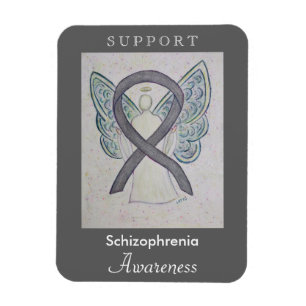 Schizofrenia Awareness Ribbon Angel Custom Magnet Magneet