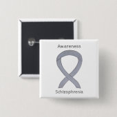 Schizofrenie Bewustheid Aangepaste pinnen Vierkante Button 5,1 Cm (Voorkant /achterkant)