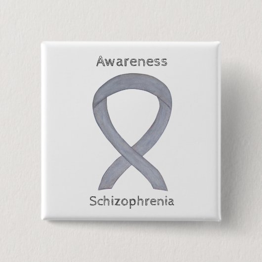 Schizofrenie Bewustheid Aangepaste pinnen Vierkante Button 5,1 Cm (Voorkant)
